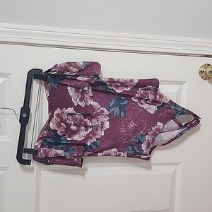 Charlotte Russe Mesh Off-Shoulder Bodysuit